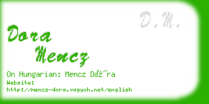 dora mencz business card